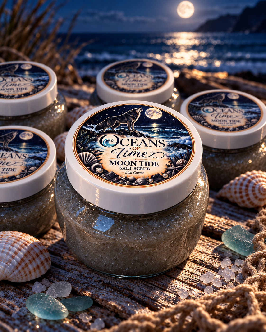 Moon Tide Salt Scrub 4oz.